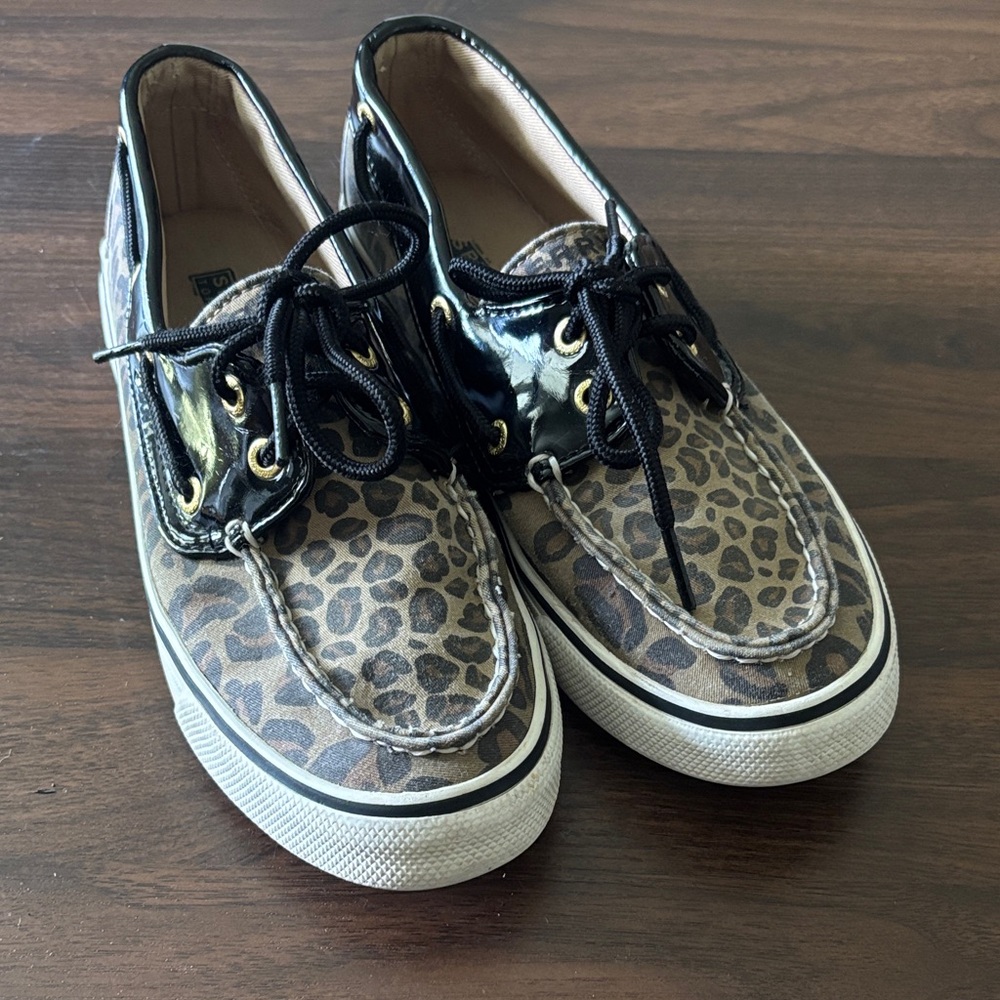 Sperry Leopard Print Boat Shoes